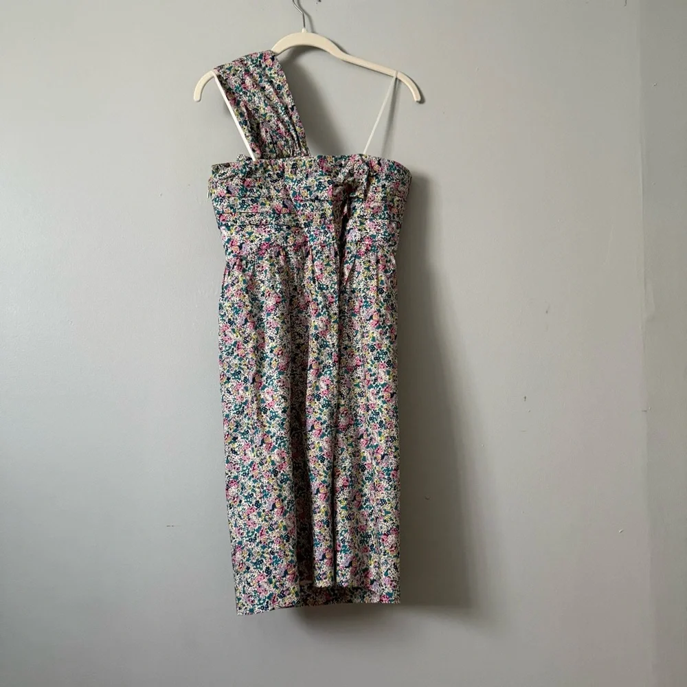 J.Crew X Liberty of London One Shoulder Bow Dress